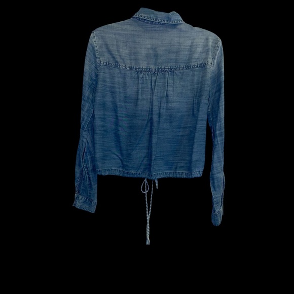 Bella Dahl chambray shirt/jacket with waist cord sz XS - Picture 2 of 7